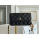 Black Mini Coco Chanel WOC Clutch Handbags Wallet On A Chain CF20