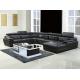 301#;  modern U shape genuine leather sofa set, home furniture,office furniture, living room furniture, Africa sofa;
