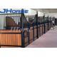 OEM Carbonized Bamboo Black Powder Coated Mobile Horse Stables Stall Barn Door