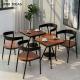 Pub Restaurant Rustic Cafe Table And Chairs 4 Piece Bistro Set Wooden Round