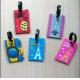 3D Round Soft Rubber Personalized Luggage Tags With CMYK Color