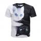 Casual 3d Animal Print T Shirts / Dye Sublimation T Shirts Round Neck