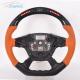 Orange Alcantara Ford Carbon Fiber Steering Wheel Gloss Black Raptor