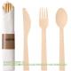 Pre Rolled Bamboo Cutlery Pack Bamboo Utensils (6.7 25 Forks 25 Spoons 25 Knives 25 Napkins) Compostable Flatware