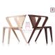 Z Shaped Wood Restaurant Chairs Crossed Arm Ash Indoor Usage With Armrests