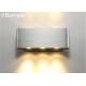 Indoor Silver 6 Ways Beam Aluminum LED Wall Bracket Lights UP Down For Home