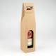 Cardboard Paper Kraft Mailer Boxes For Single Wine Bottle With Handle