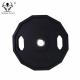 Polygonal Rubber Coated Weight Lifting Plates 45 lbs for Gym Fitness