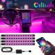 USB RGB Car LED Lights Strip Interior LED Lights for Cars 4 Music Sync Effects with IR Remote Controller
