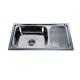 WY-7544 stainless steel sink kitchen with drain board