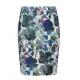 Colorful Printed Ladies Fashion Skirts Slim Fit Pencil Skirt With Invisible Zipper
