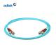 ST/UPC To FC/UPC DX OM3 Aqua Fiber Patch Cable 0.9mm for Data Center