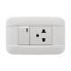 White Electric Switch Socket VT SERIES ABS Materia With Copper Parts And Silver Contact