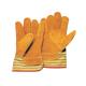 protective stripe cotton back pasted cuff BC Cow Leather Gloves 11006