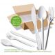 Compostable Cutlery Set Eco-Friendly Heavy Duty Utensils (50 Forks, 50 Spoons, 50 Knives) Biodegradable Utensils