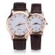 Diamond Bracelet Couple Quartz Watch Alloy Leather For Ladies Needle Buckle