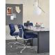 Full Leather Herman Miller Aluminum Group Chair High Grade Dark Blue Color