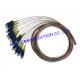 SM And MM Multi Colors fiber optic pigtail cables OEM Available 12 Pack