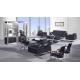luxury 2.4m office leather glass executive table/leather glass office manager table