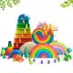 DIY 3D Wooden Toys Rainbow Building Blocks Large Size For Children Kids