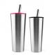 12mm Stainless Steel Straw Cup Travel Mugs with Lid, Stainless Steel Drinking 12mm Straw For Boba Milk Bubble Tea Tumbler