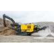 Track Mobile Rock Crusher Hydraulic Driven Employing Fully Rigid Board Structure