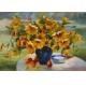 100%hand made oil painting on canvas modern abstract  paintings high quality canvas art flower oil paintings