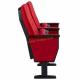 Durable Red Fabric Auditorium Chairs With Wooden Or PP Writing Pad