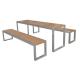 Garden Terrace Furniture 2130*600*750mm WPC Wood Picnic Table Set