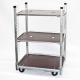 danish flower trolley/flower racks/flower cart, iron steel + plywood