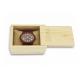 Men Handmade Natural Pine Wooden Watch Case With Custom Metal Logo