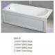 Custom Solid Surface Freestanding Bathtub Acrylic Rectangle Shaped Oem / Odm