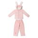 Children's Sleepwear Sets with Warm Coral Fleece Fabric and Cute Rabbit 3D Hat
