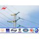 8m 750dan Galvanized Electric Service Pole Against Earthquake Of 8 Grade