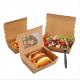 Hot Selling Custom Food Grade Packaging Box Flip Top Takeaway Fast Food Lunch Kraft Paper Box With Window