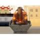 Candle Bamboo Polyresin Indoor Water Fountain With Led Lights