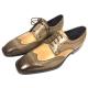 Iron Woven Mens Woven Leather Lace Up Shoes Pointed Toe Flats Mens Brown Wedding Shoes