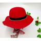 Asymmetric Women Wool Broad Brimmed Hat With Nylon Ribbon / Woven Washed Label