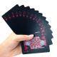 Premium Plastic Waterproof Black Playing Poker Cards Professional Luxury Deck Of Cards For Adults