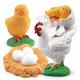 Realistic 4 PCS Chicken Farm Animal Life Cycle Growth Model Cake Toppers Learning Development Toys for Boys Girls Kids