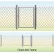 2M Waterproof Iron Metal Wire Mesh Fence Woven Chain Link Fence