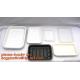 corn starch dinnerware sets biodegradable cake tray, Corn Starch White Molded Fiber Pulp Rectangular Tray Paper Food Tra