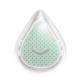 Bacterial Diseases Prevention KN95 Grade Mask With Silica Gel Cover Green Color