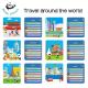 Travel Around The World Preschool Learning Cards , Baby Learning Flashcards 20 Cities