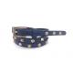 Hexagon Studded Women 's Leather Belts For Jeans With Square Pin Buckle