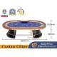 Texas Fiber Wood Casino Poker Table Competition Oval Metal Step Club
