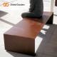 1800mmx510mm Outdoor Metal Furniture Corten Steel Bench For Public Spaces