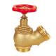 Pipe Fitting Brass Oblique Fire Hydrant Valve With Red Round Handle