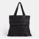 37cm 35cm Nylon Laptop Tote Bag Black Eco Friendly Handbag