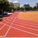 EPDM Granule Jogging Track Material With PU Spraying Coating 13mm Thickness
